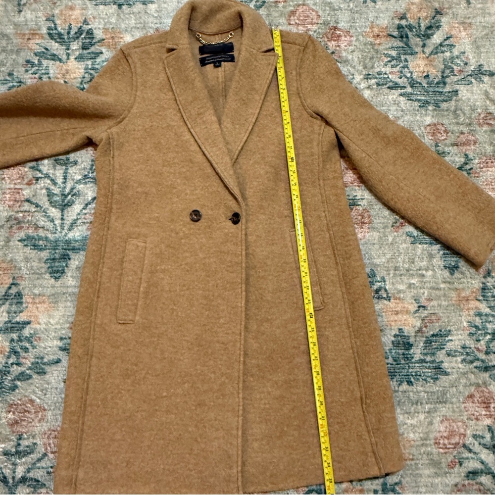 J. Crew Daphne Camel Double-Breasted Boiled Wool Top Coat - Picture 7 of 12